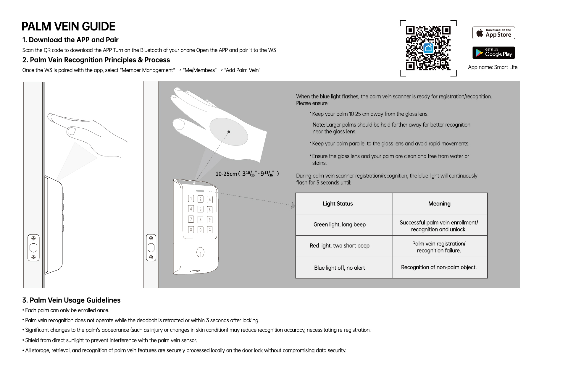 Palm Vein Guide Image